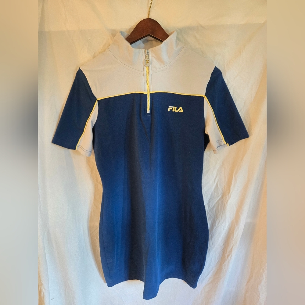 Fila Lucrecia Blue Zip Up Dress size Large